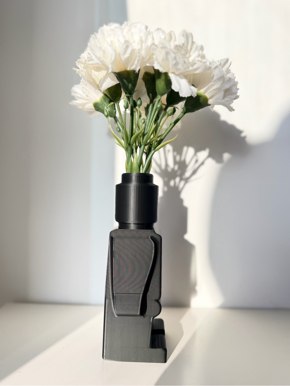 LEGO Style Minimalist Black Vase 3D Printed Figure Planter Home Decor - Picture 8 of 10